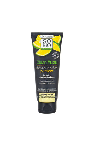 Masque charbon purifiant bio - Clean'Yuzu - Peaux grasses à imperfections