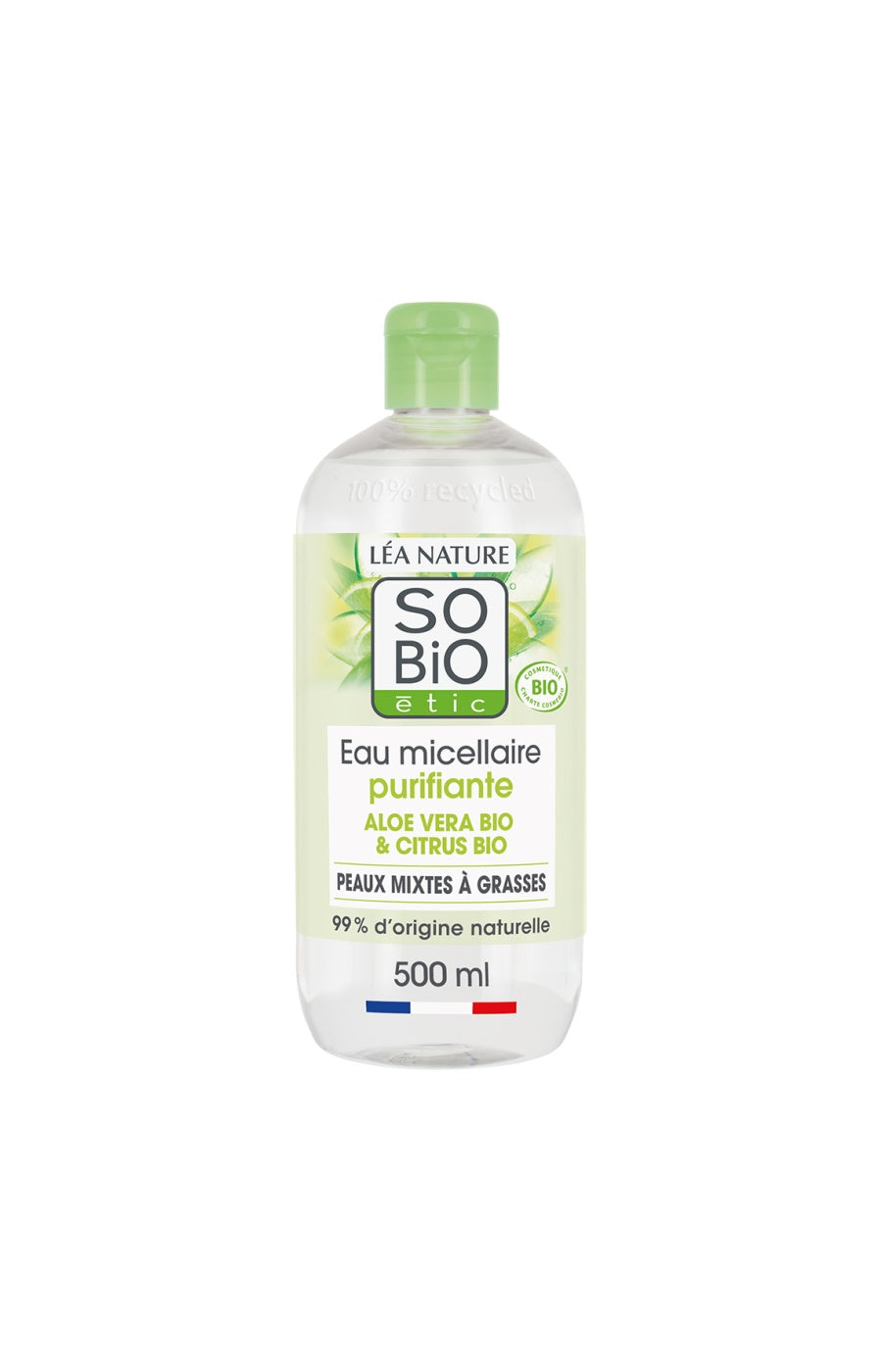 Eaux micellaires purifiantes bio - Aloe vera - Peaux mixtes à grasses - 2 x 500