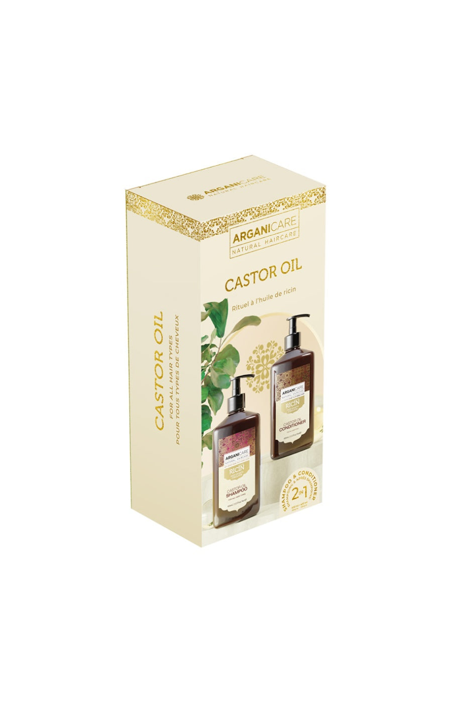 Coffret shampoing & après-shampoing - Huile de ricin - 2 x 400 ml
