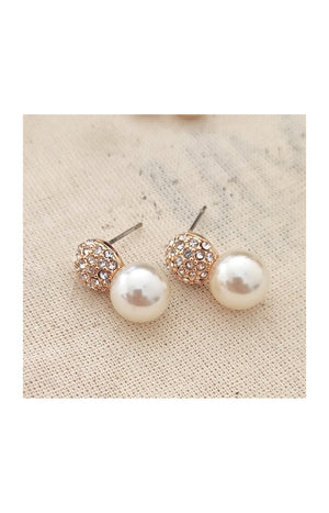 Boucles d'oreilles - Laiton plaqué or & zircons