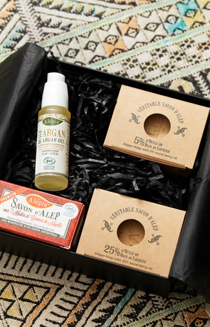 Coffret douceur - Huile d'argan & trio de savons