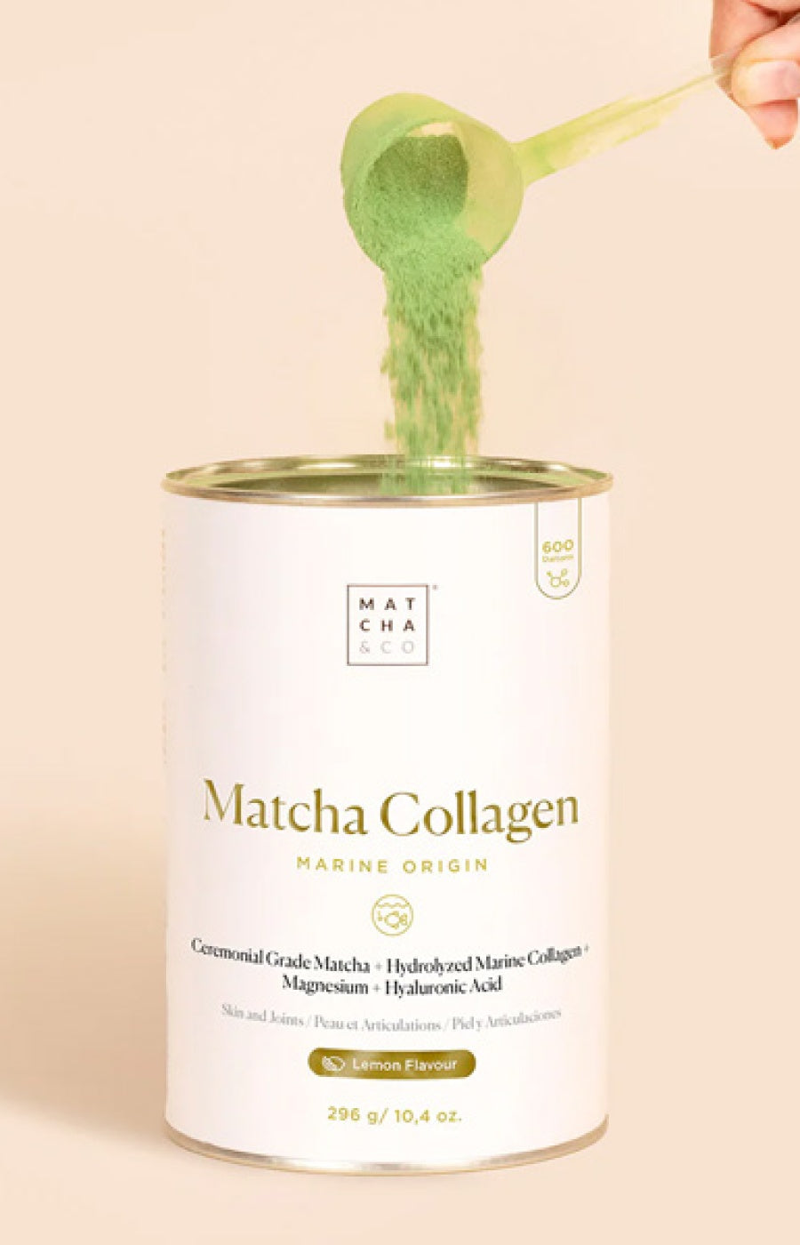 Matcha au collagène marin - Saveur citron - 296 g