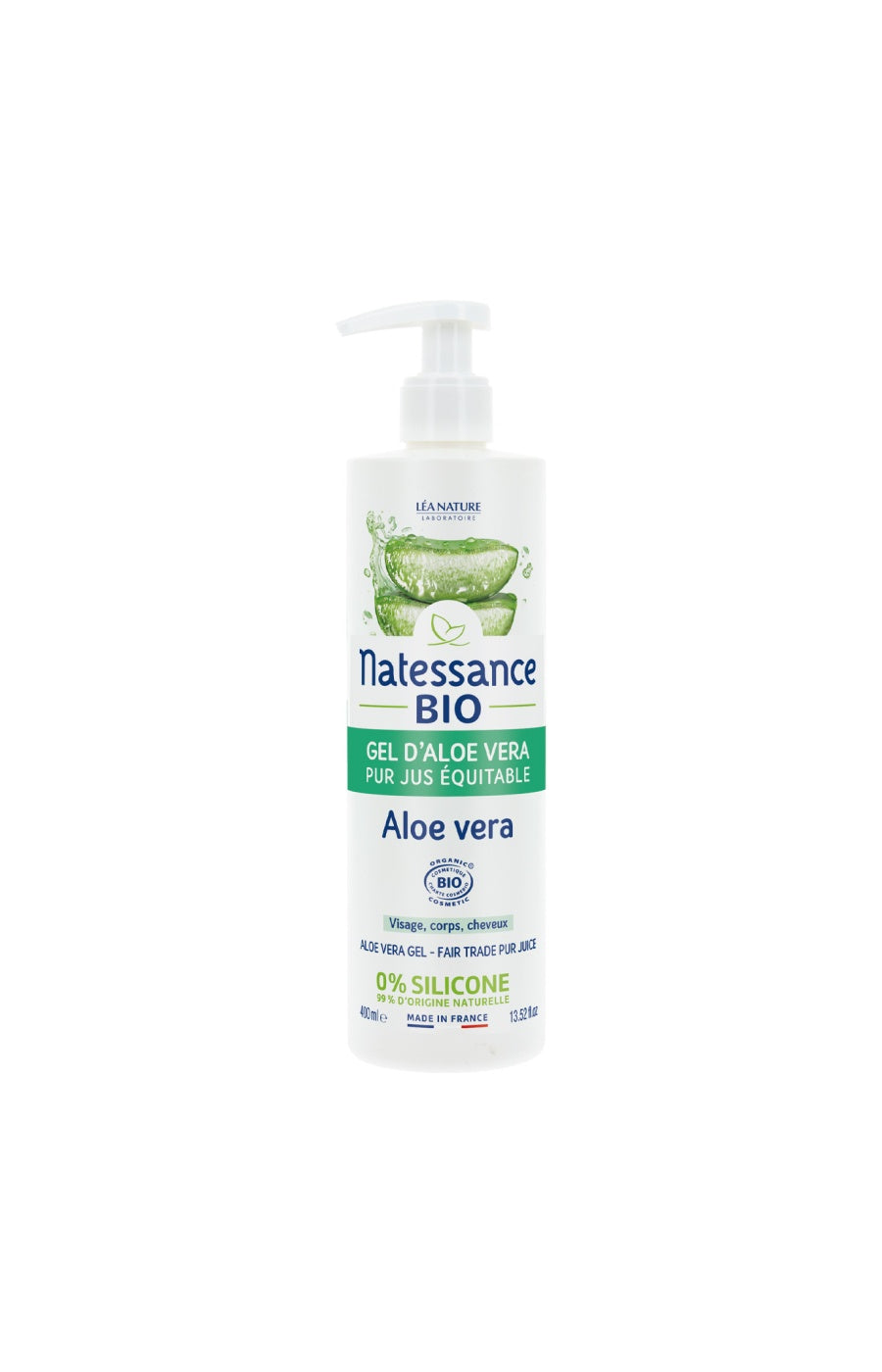 Gel pur jus bio - Aloe vera - 400 ml