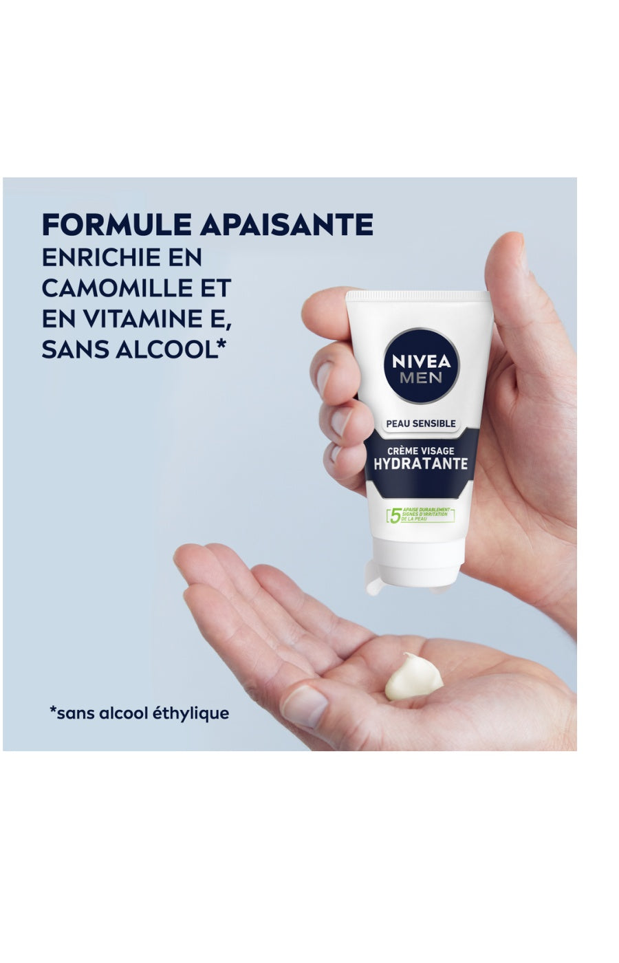 2 crèmes hydratantes - Peaux sensibles - Homme - 75 ml