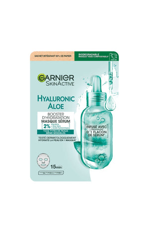Masque en tissu - SkinActive - Acide hyaluronique - Visage - 3 unités