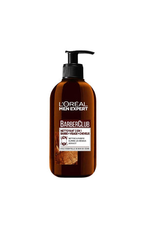 2 nettoyants 3-en-1 - Men expert Barber Club - Bois de cèdre - Homme - Visage - 200 ml