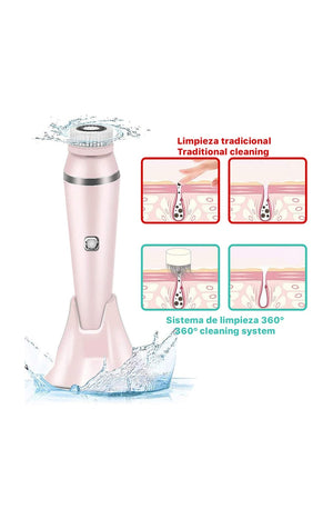 Brosse nettoyante électrique - Visage - Rose