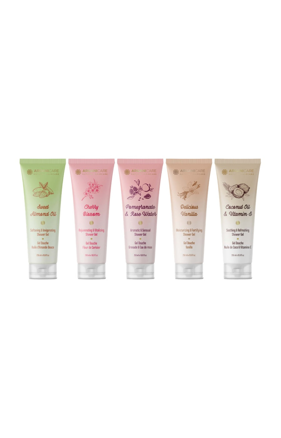 Set de gels douche hydratants - 5 x 250 ml
