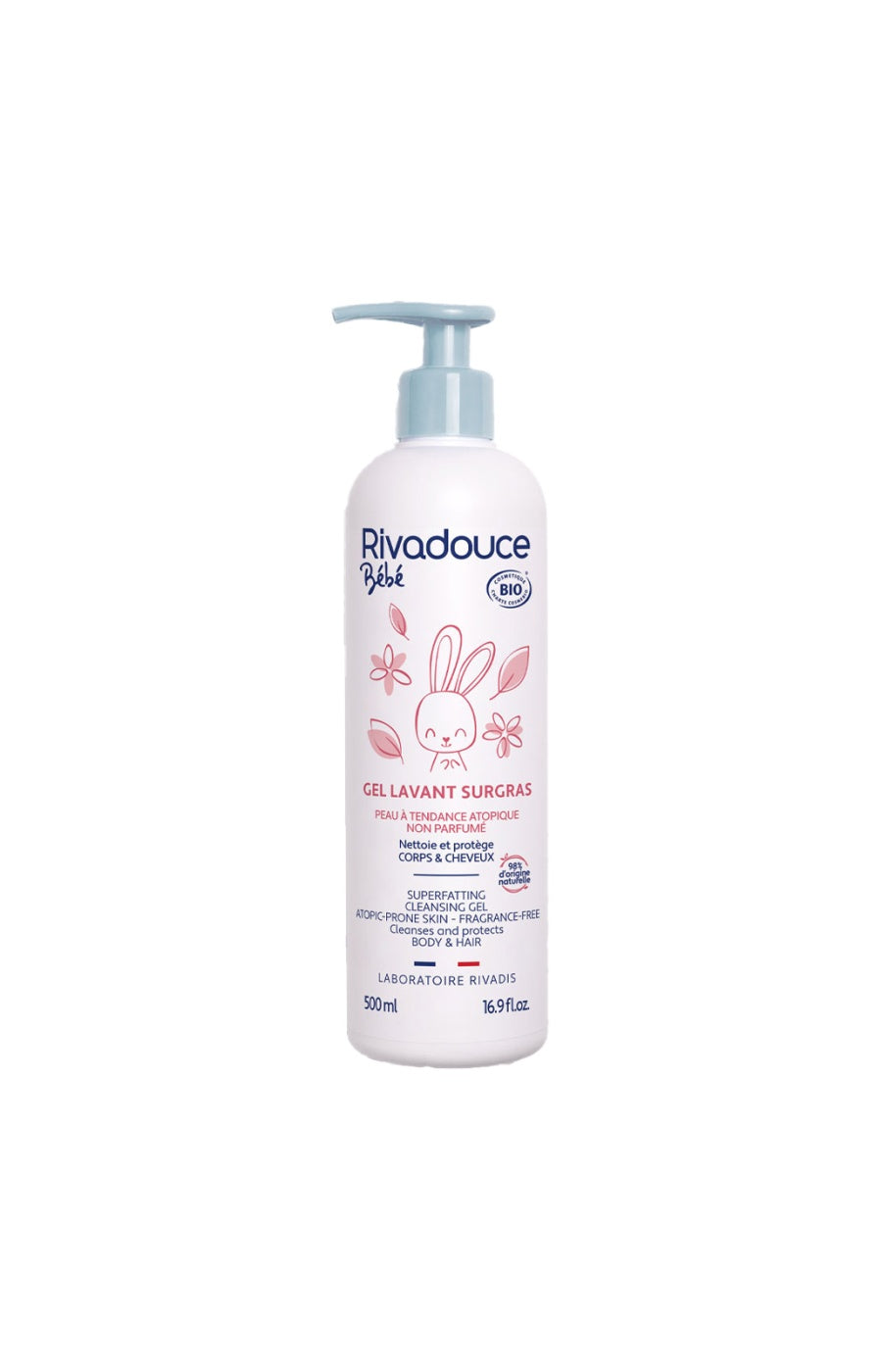 Gel lavant surgras bio - Bébé - Corps & cheveux - 500 ml
