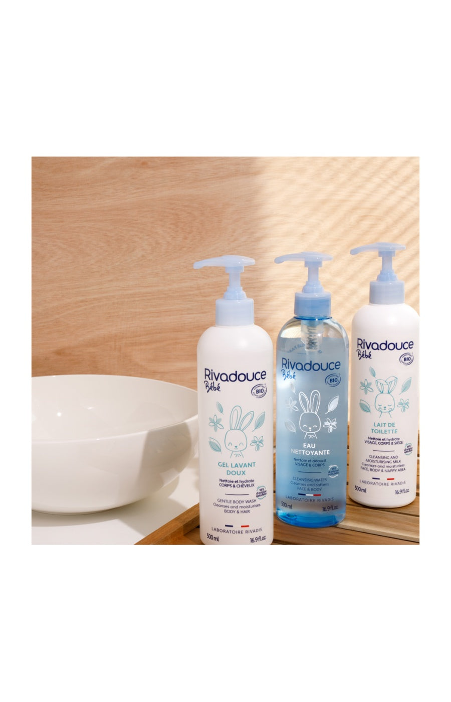 Laits de toilette bio - Visage & corps - Bébé - 2 x 500 ml