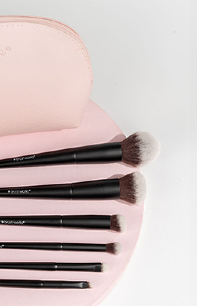 Coffret de pinceaux - Teint & yeux - Noir - 6 accessoires