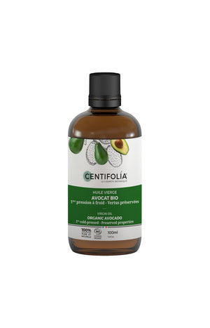 Huile vierge d'avocat bio 100% pure - 100 ml