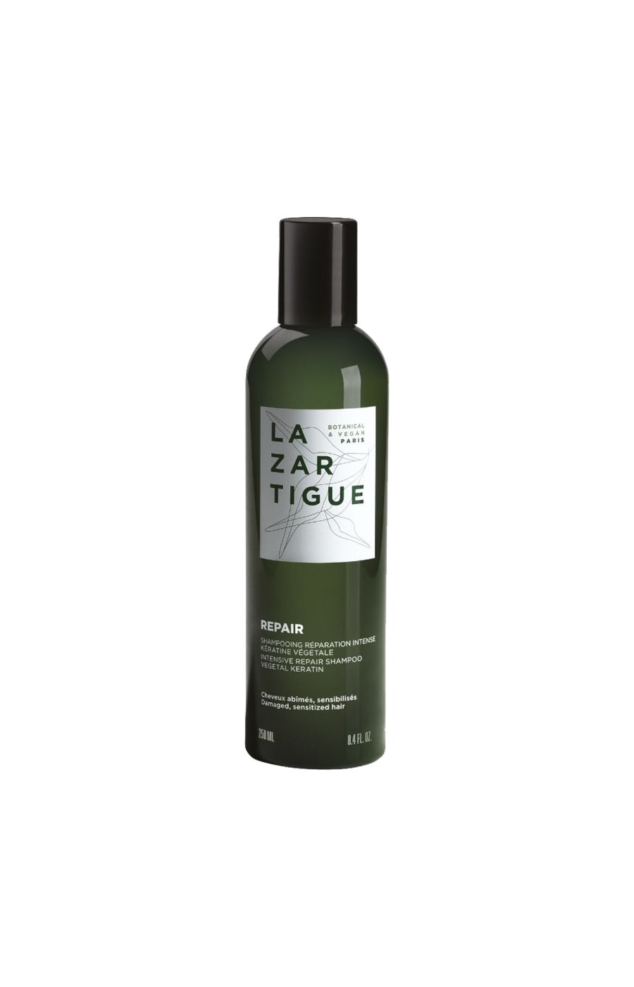 Shampoing réparateur - Kératine végétale - Cheveux abîmés & sensibilisés - 250 ml