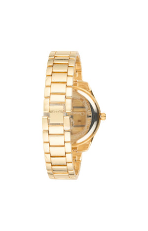 Montre à quartz en acier inoxydable doré