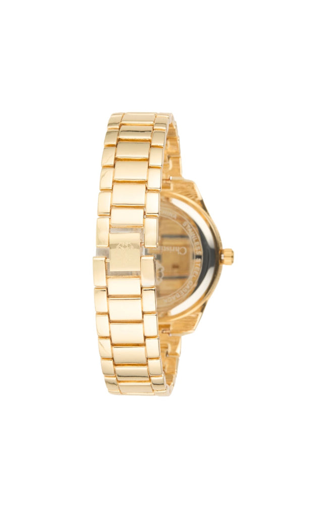 Montre à quartz en acier inoxydable doré