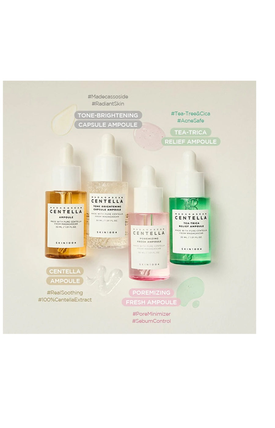 Coffret de sérums - Centella asiatica - 4 x 30 ml