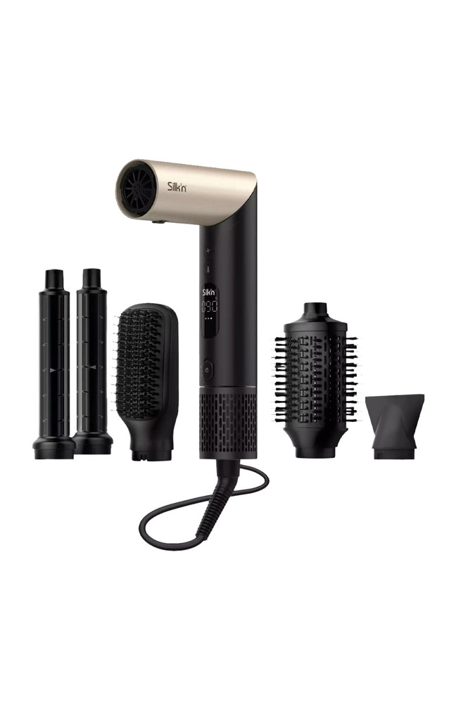 Sèche-cheveux tout-en-1 - 5 embouts - Doré