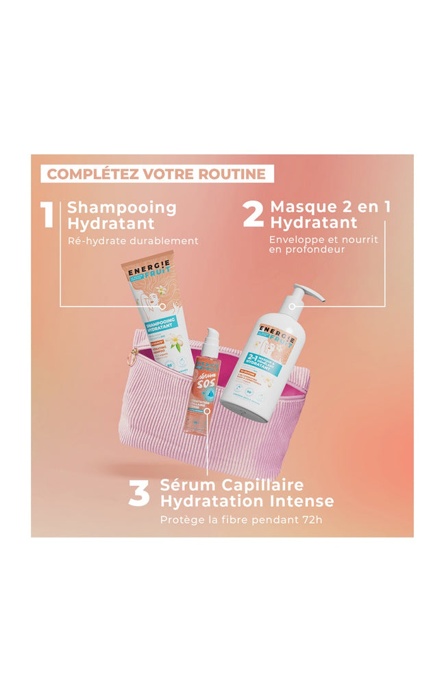 Trousse routine hydratante - Monoï & huile de macadamia bio - Cheveux abîmés - 3 produits