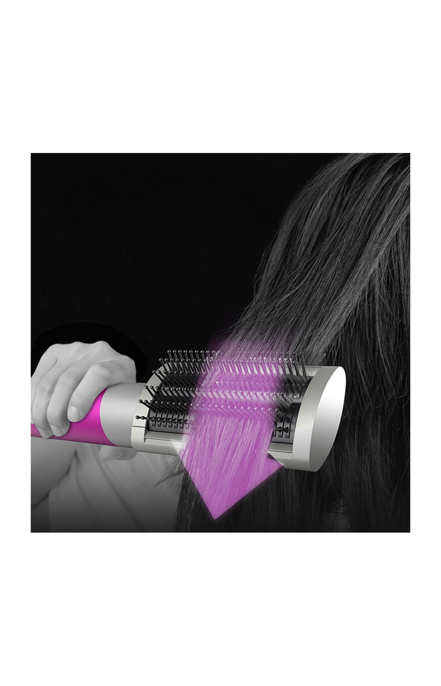 Brosse à air chaud multifonction - 6 embouts - Cheveux