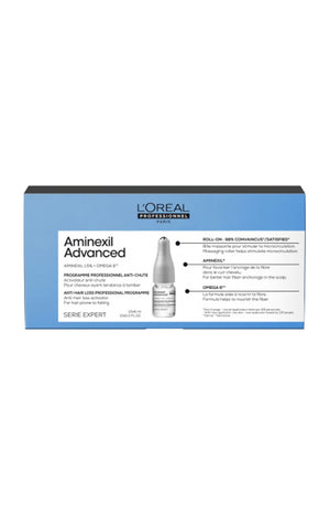 Programme anti-chute - Aminexil & oméga 6 - Cheveux clairsemés - 10 x 6 ml