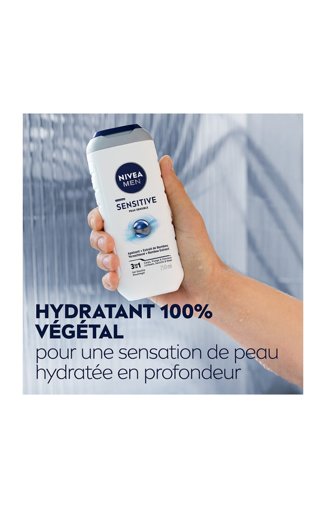 Gel douche aux extraits de bambou - Peaux sensibles - Homme - 500 ml