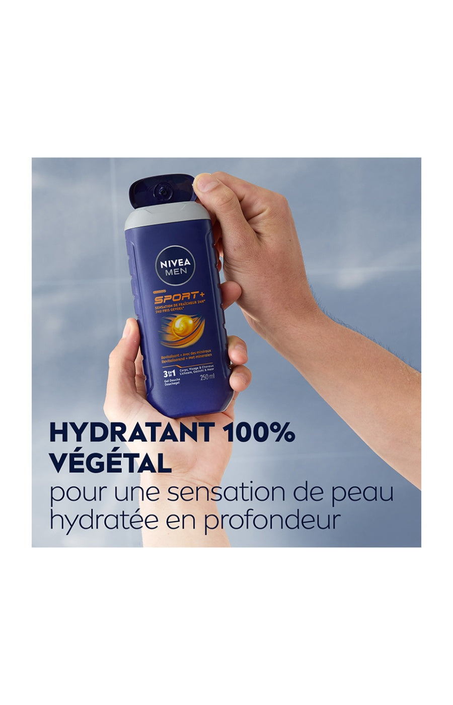 Gel douche 3-en-1 au citron vert - Visage, corps & cheveux - Homme - 250 ml
