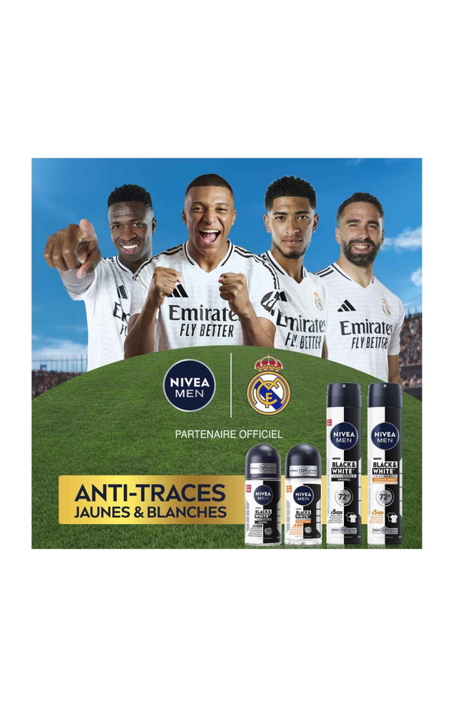 2 déodorants anti-transpirants anti-traces blanches 72 h - Black & White - Homme - 200 ml