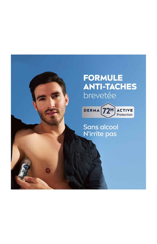 Déodorant bille anti-transpirant anti-traces blanches 72 h - Black & White - Homme - 50 ml