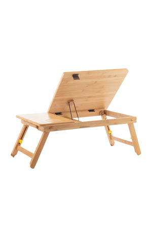 Table pliante d'appoint en bambou - Marron