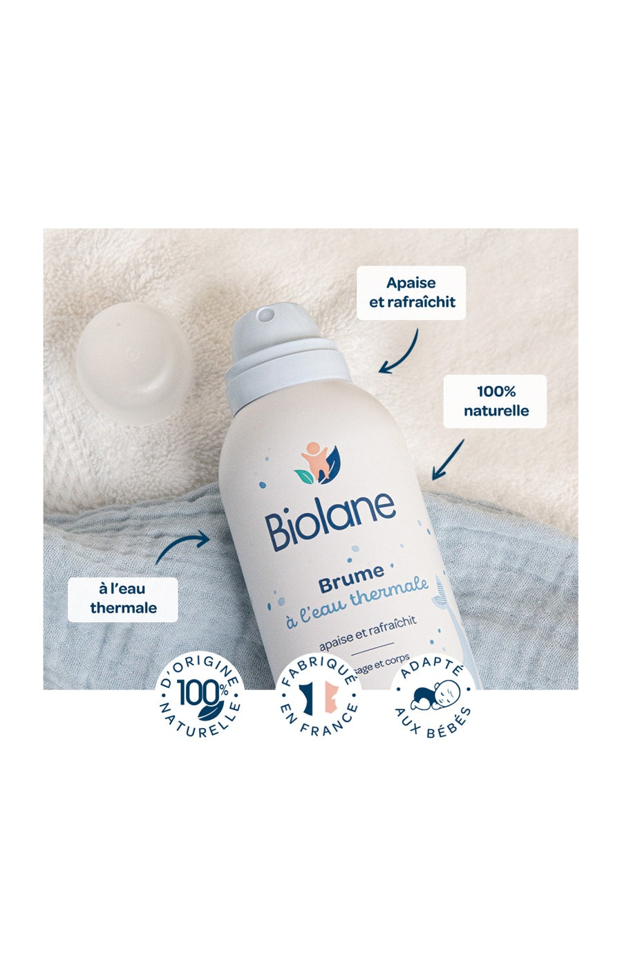 Brumes eaux thermales naturelles - Visage & corps - Bébé - 3 x 150 ml