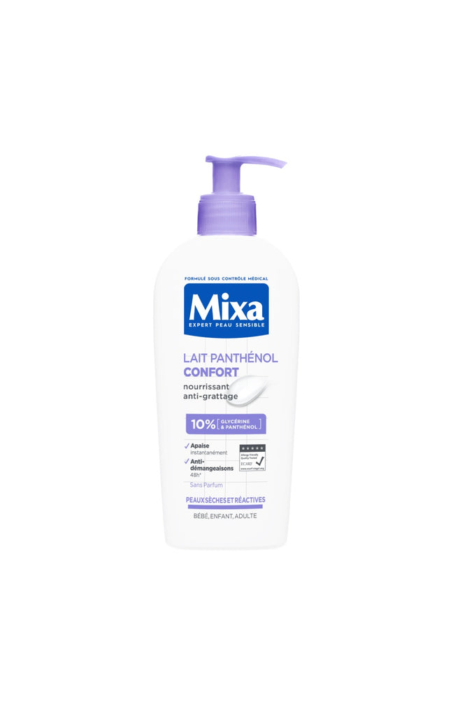 Lait nourrissant anti-démangeaisons - Glycérine & panthénol - Peaux sèches & réactives - 250 ml
