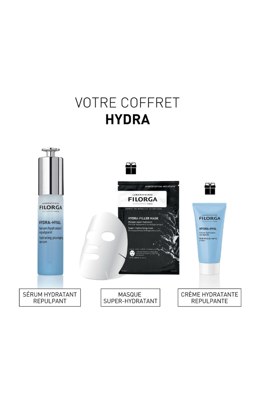Coffret hydratant - Hydra - Visage - 3 produits