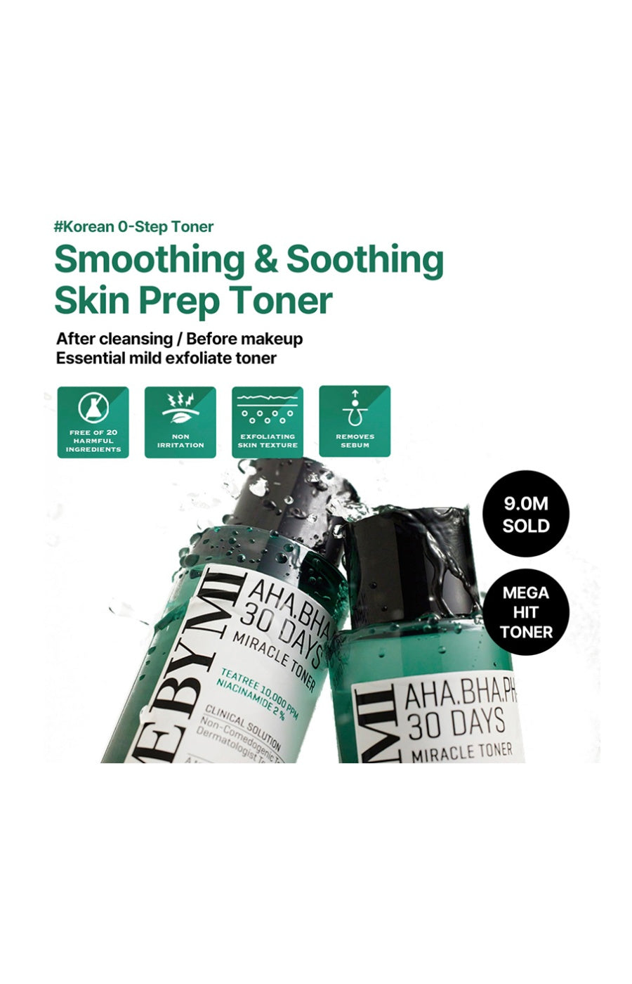 Lotion tonique miracle - AHA, BHA & PHA - 150 ml