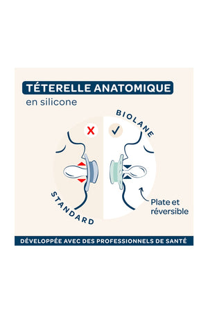 Tétines anatomiques - Essentielle - 18 mois et plus - Bleu clair & foncé