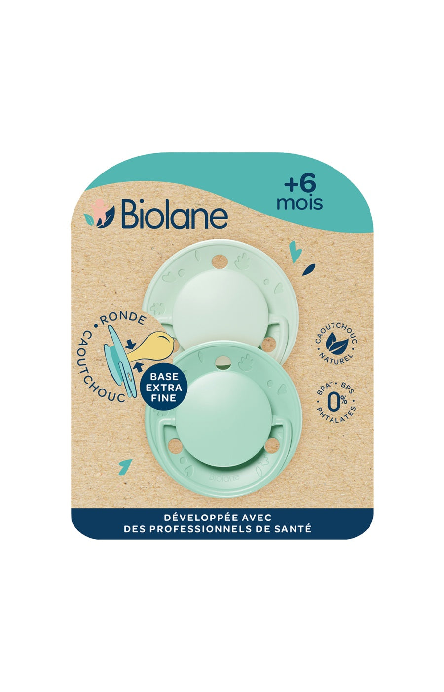 Tétines rondes - Originale - 6 mois et plus - Vert clair & foncé