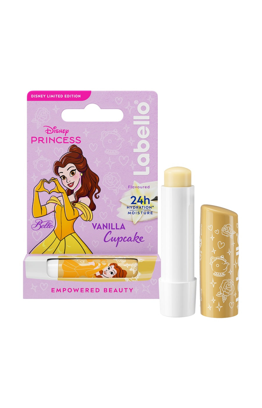 2 baumes à lèvres - Labello - Disney Princesse - Vanille - Belle - 4,8 g