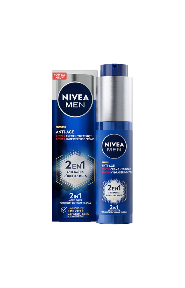 Crème anti-âge et anti-taches - Anti Age Power - Acide hyaluronique - Visage - Homme - 50 ml