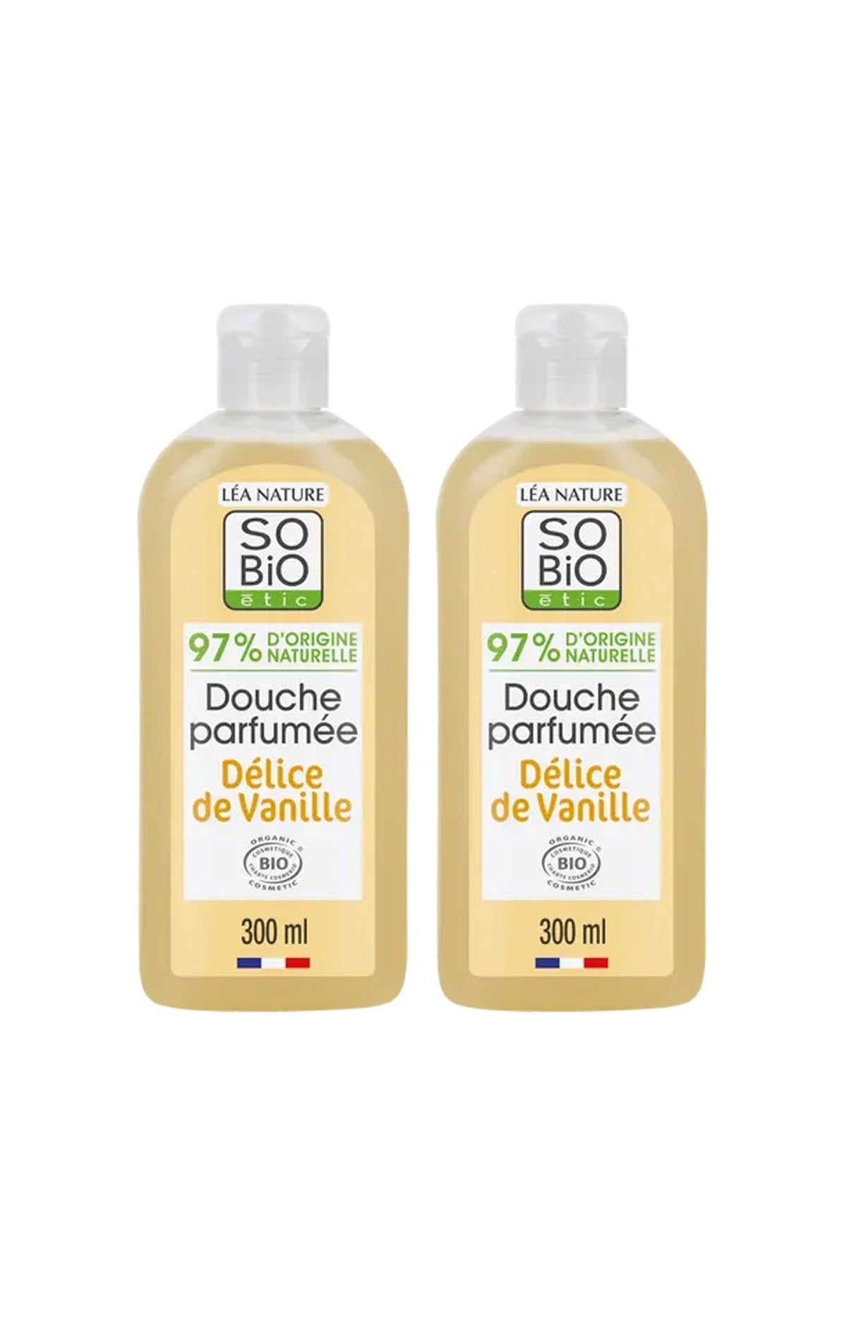 Gels douche bio - Vanille - Corps - 2 x 300 ml
