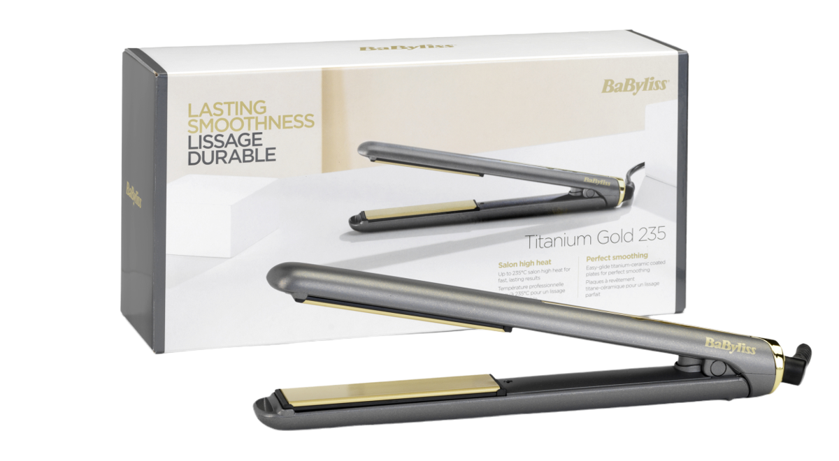 Lisseur Titanium Gold 235 - Plaques Titane Céramique & Multi-voltage
