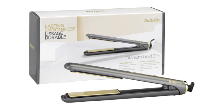 Lisseur Titanium Gold 235 - Plaques Titane Céramique & Multi-voltage