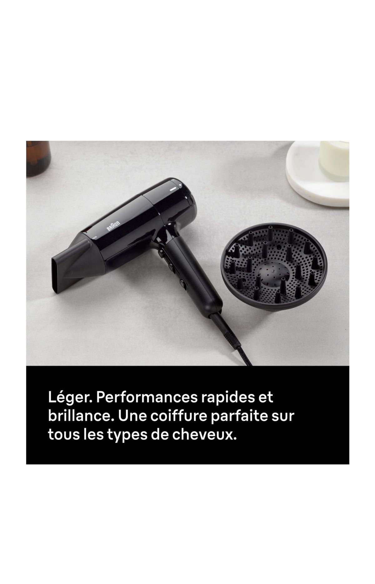 Sèche-cheveux - 2200 W - Noir