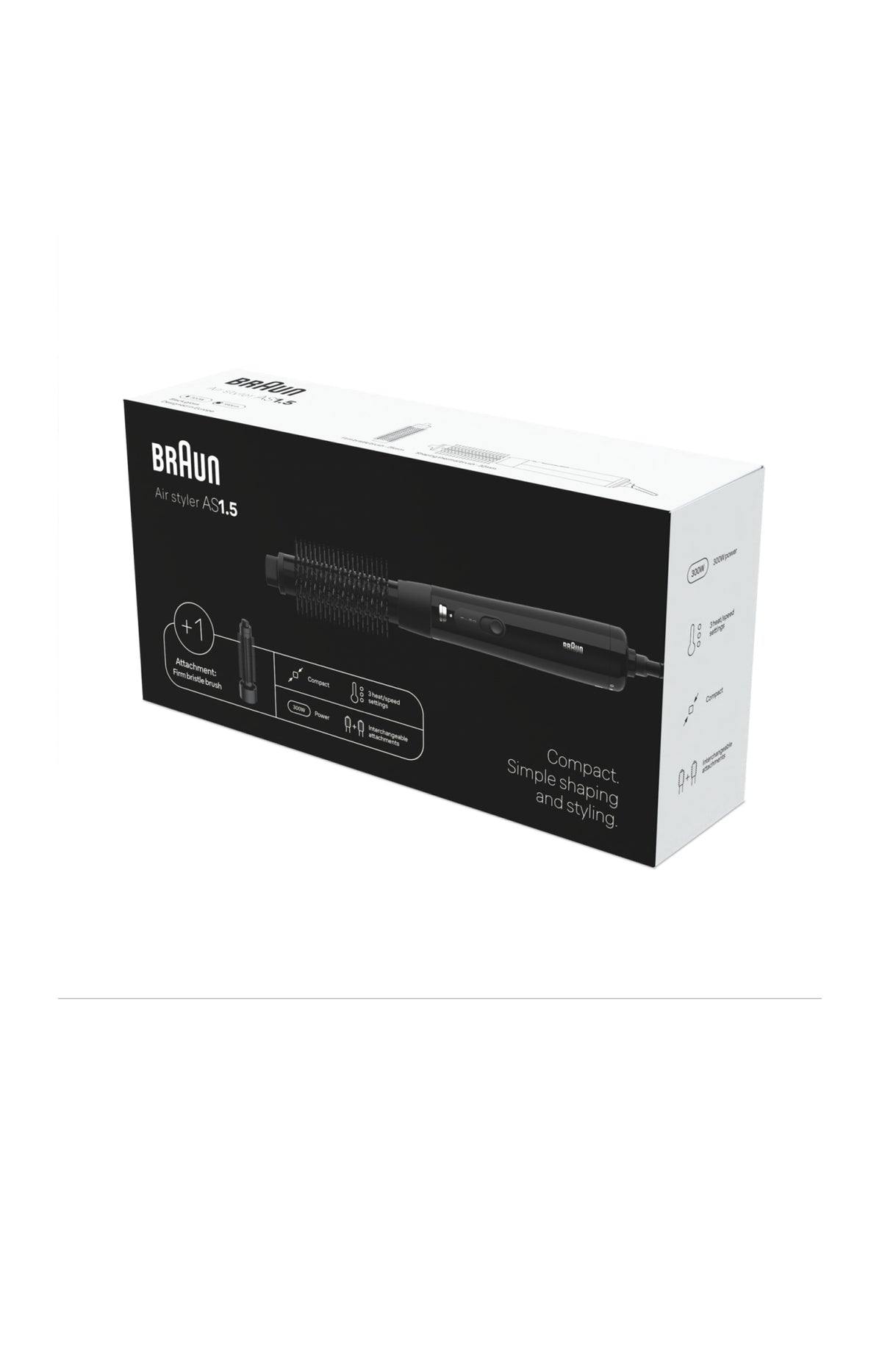 Brosse soufflante - 300 W - Noir