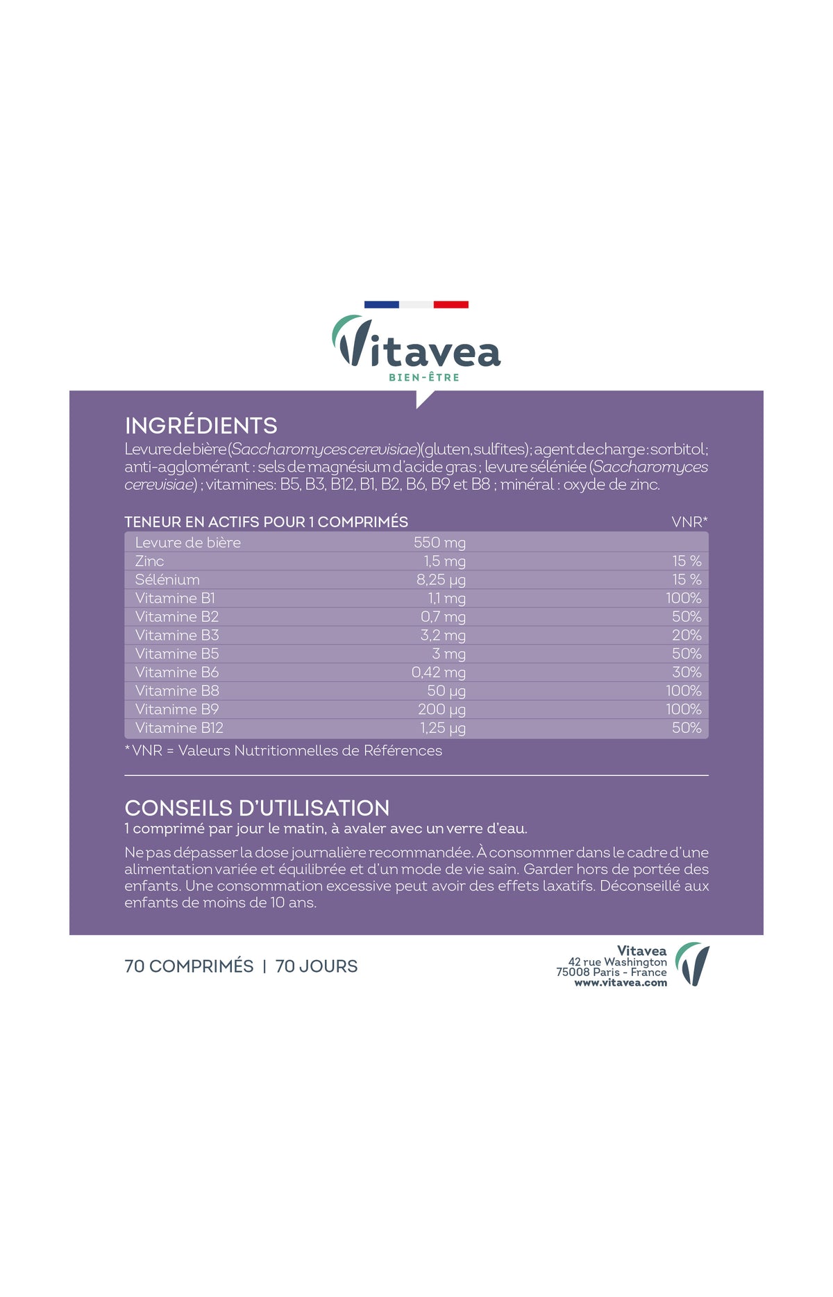 Cure cheveux force & vitalité - Levure de bière - 70 jours