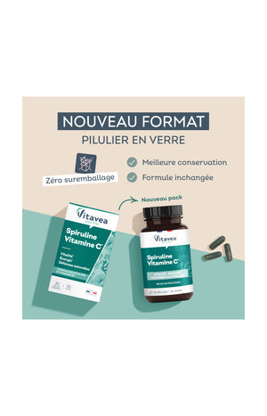 Cure vitalité, énergie & défenses immunitaire - Spiruline vitamine C - 45 jours