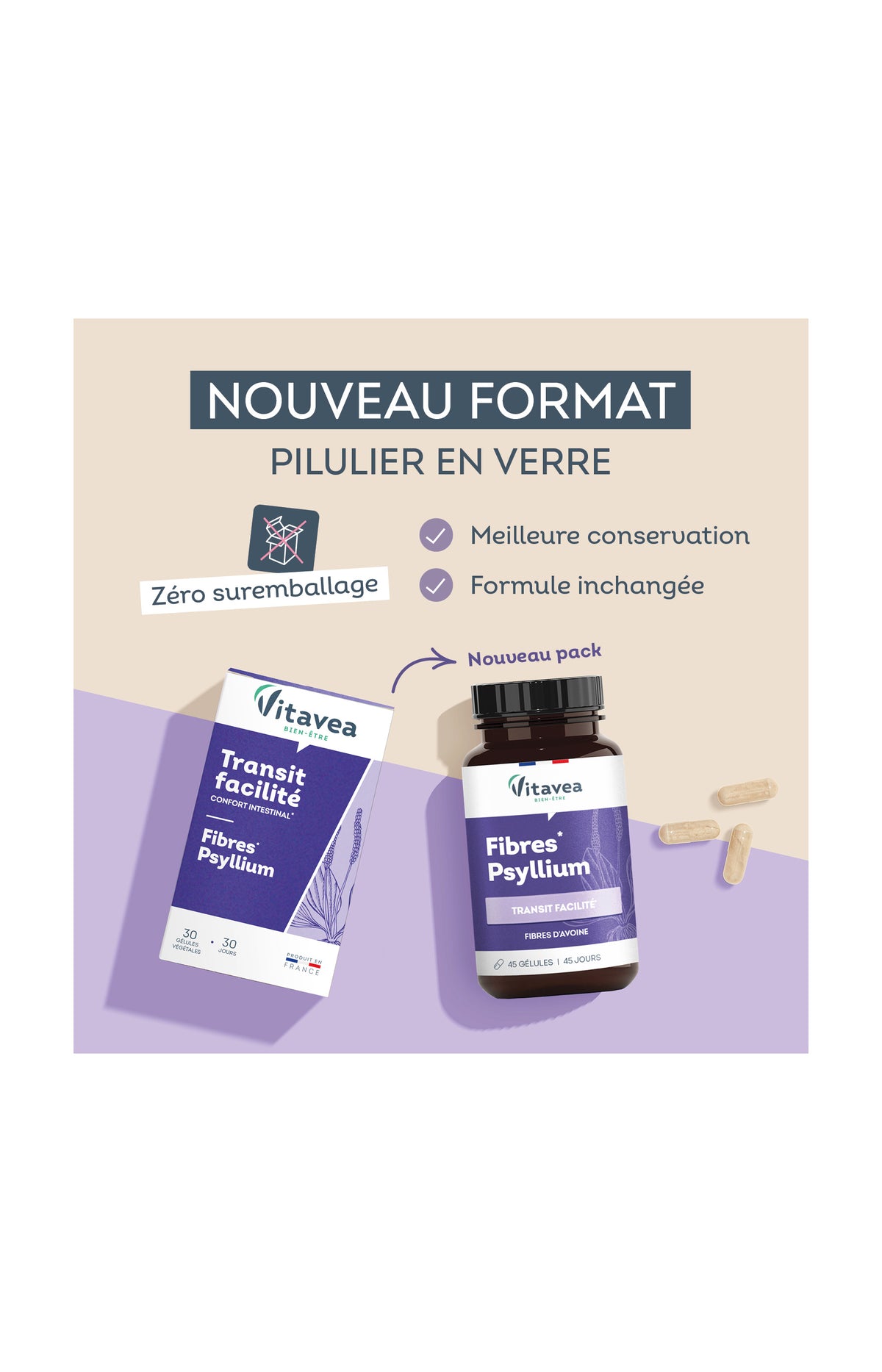 Cure transit - Fibres psyllium - 45 jours