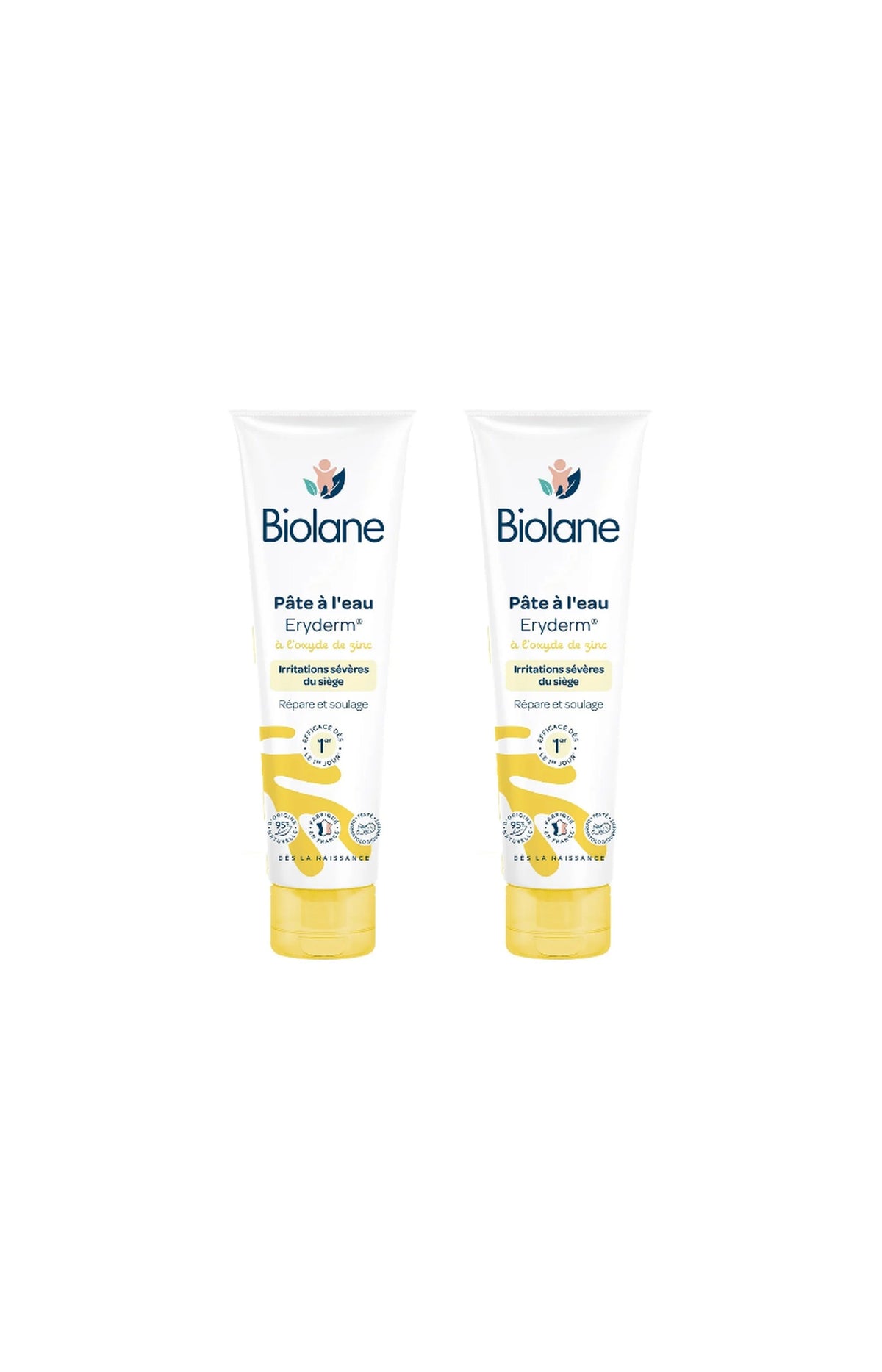 Pâtes à l’eau pour change - Oxyde de zinc - Bébé - 2 x 100 ml