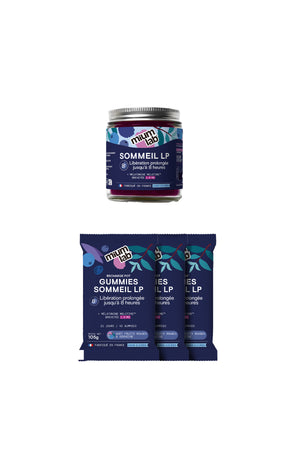 Cure gummies sommeil - Anti réveils nocturnes - Sans sucres - Fruits rouges - 3 mois