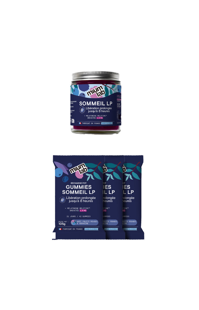 Cure gummies sommeil - Anti réveils nocturnes - Sans sucres - Fruits rouges - 3 mois
