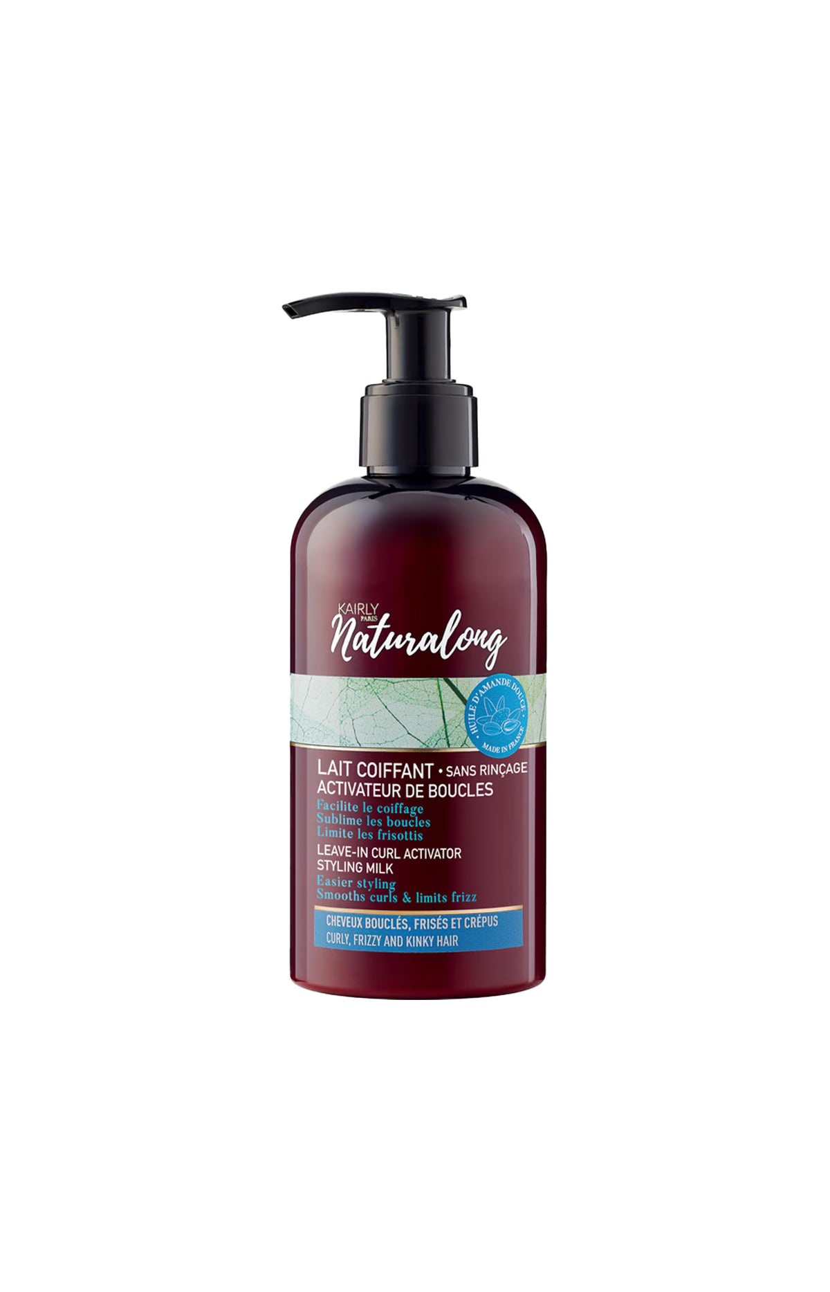 Lait coiffant activateur de boucles - Glycérine & huile d'amande douce - Cheveux bouclés, frisés & crépus - 250 ml