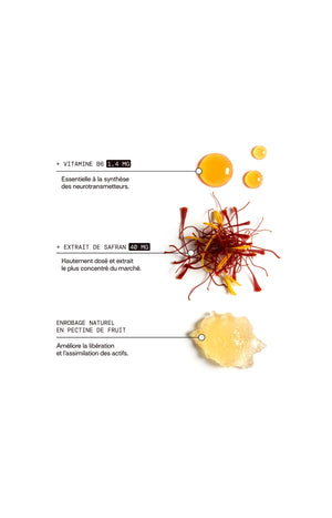 Recharge - Gummies Safran B6 - Equilibre émotionnel - Pêche & Hibiscus - 1 mois